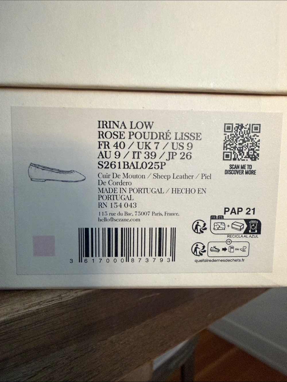 SEZANE Irina Flat Ballerinas - Women’s Size US 9 *NEW* - Picture 5 of 5
